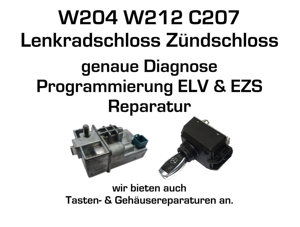 Mercedes w204 w212 C207 Zündschloss Lenkradschloss Service in