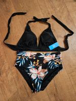 NEU! CupShe Bikini Gr. L Schwarz mit floralem Muster Niedersachsen - Wedemark Vorschau