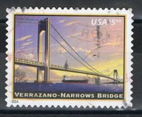 USA Expressmarke $ 4,90 Verrazano-Narrows Bridge gestempelt Thüringen - Eisenach Vorschau