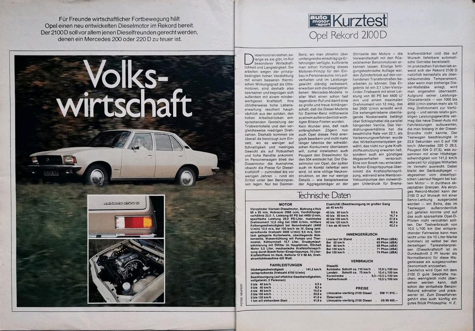 Opel Rekord D Commodore B Reklame Berichte GS GSE Coupe 1,7 1,9 in Hanau