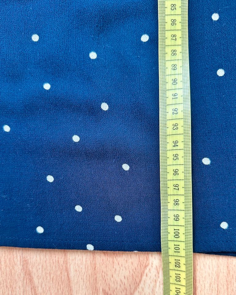 Damen Kleid Sommerkleid Viskose Gr 38 blau weiß Polka Dots in Duisburg