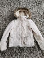 Clockhouse L XL 42 Jacke Weiß Creme Kapuze abnehmbar Fell Leipzig - Schönefeld-Abtnaundorf Vorschau