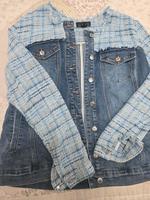 Jeansjacke Materialmix Ärmel Strick bpc Selektion 46 Niedersachsen - Wietmarschen Vorschau
