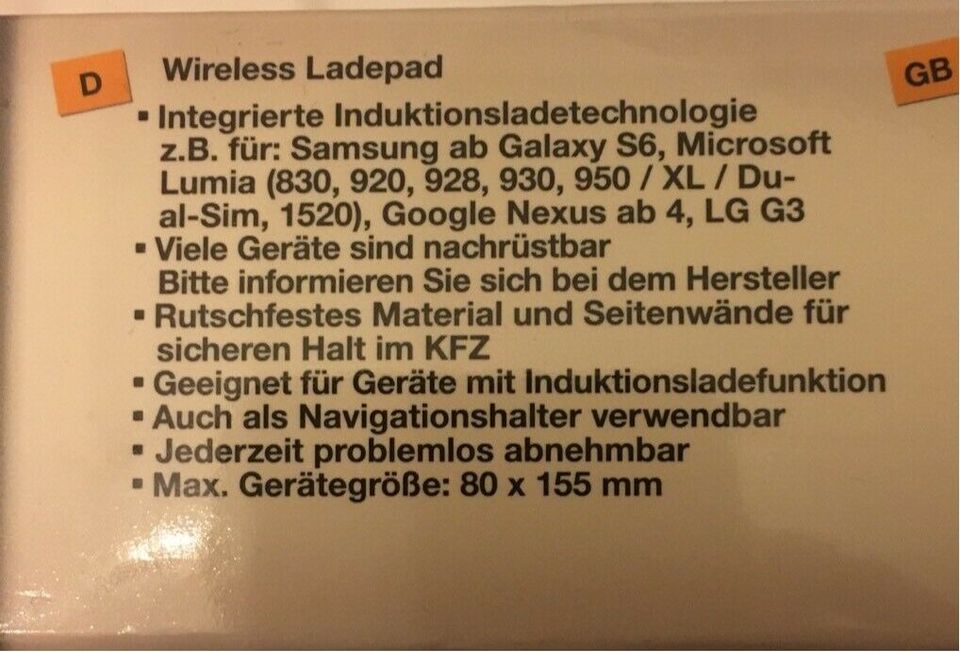 Samsung Galaxy S6 Wireless Ladepad - Microsoft Lumia - LG - G3 in Hamburg