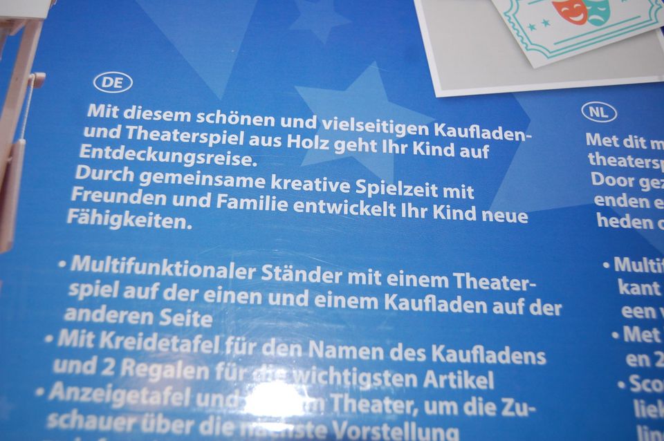 Play 2 in 1 Spielzeug Kaufladen Holz Puppen Theater Bühne Neu OVP in Nordhorn