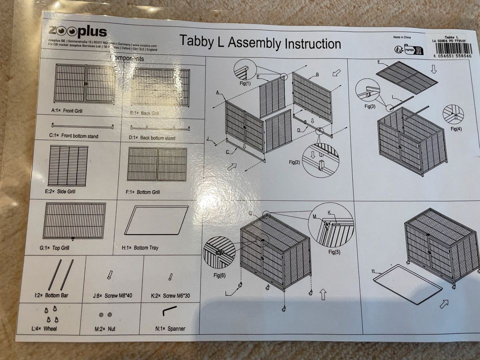 Zimmerkennel Hundekäfig Hundebox Käfig Gitterbox in Welver