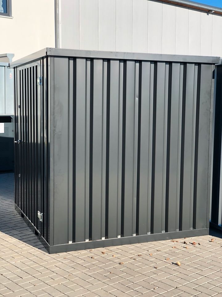 2m  Schnellbaucontainer Container Gartenhaus verzinkt & RAL7021 ✅ in Mühlhausen i.d. Oberpfalz