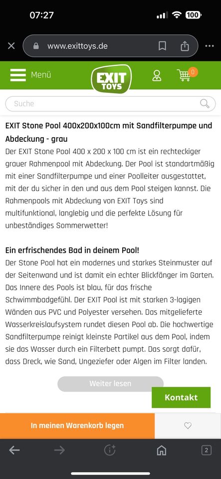 Exit Pool mit Dach in Frechen