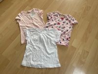 Set 3 T-Shirts kurzarm Mädchen 122 Schmetterling pink weiß blau Bayern - Bad Aibling Vorschau