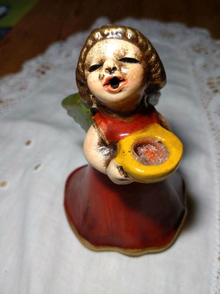 Original Alter Bozner Engel Thun weiß Keramik Figur 15 cm Italien in Hof (Saale)