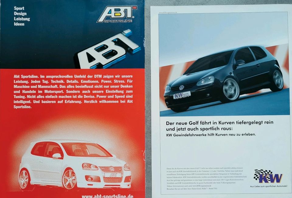 VW Golf 5 V Reklame Berichte GTI 1,6 2,0 GT TDI FSI Tuning Goal in Hanau