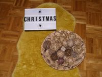 Schale aus Wasserhyazinthe mit Deko-Kugeln / Weihnachten gold Bayern - Würzburg Vorschau
