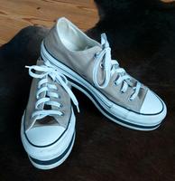 Converse Plateau-Sneaker Chucks, 40/41, beige Bayern - Riedenburg Vorschau