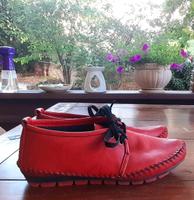 Tolle Hush Puppies Leder Halb Schuhe - rot - Gr. 38 - top Zustand Sachsen - Radebeul Vorschau