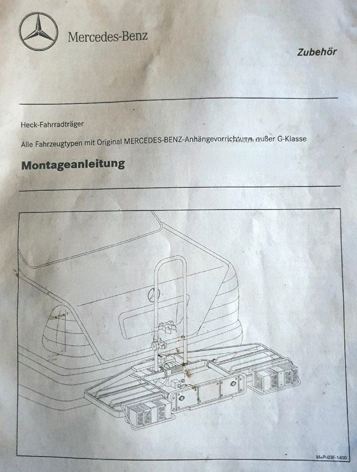 Fahrradträger für 2 Fahrräder, Original Mercedes Benz in Mörsbach