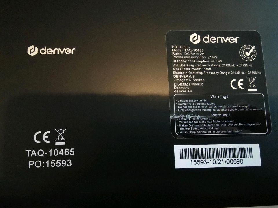 DENVER S0428844, Großes Tablet, 64 GB, 10 Zoll Neuwertig in Schwabmünchen