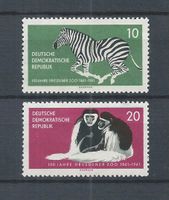 DDR 825-826 Zoo Tierpark Zootiere Dresden 1961 Zebra Affe postfr. Kiel - Kronshagen Vorschau