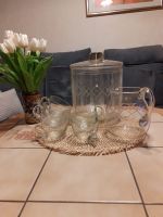 Bowleservice mit Topf Krug 6 geschliffenes Glas Bowle Set Brandenburg - Bad Belzig Vorschau