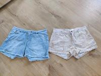 Short Sommer Jeans H&M Gr. 38 M blau beige weiß Sommer Hose Bayern - Vilsbiburg Vorschau