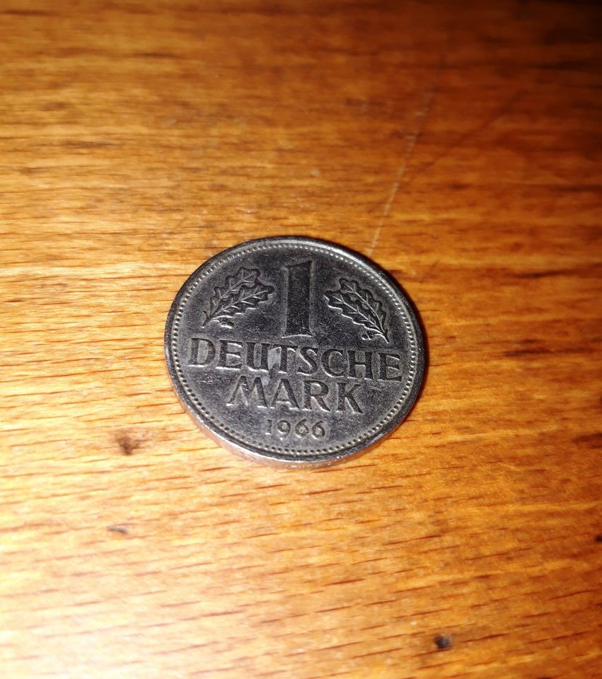 1 DM Deutsche Mark BRD 1966 G Münze in Hatzenbühl