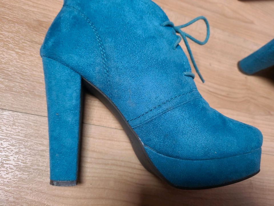 Schuhe Türkis, petrol, Stiefeletten, Stiefel, Größe 37 in Münstertal