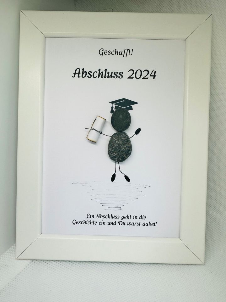 ♥️ Steinbild Geschenk Abitur Abschluss mittlere Reife Schule in Ulm