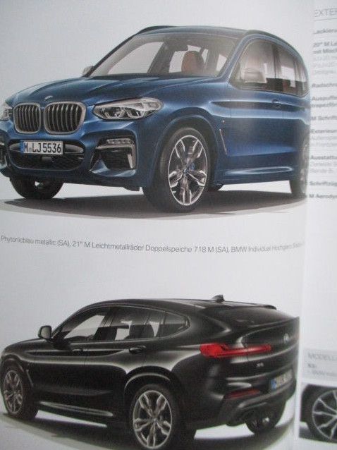 BMW X3 M F96 +X4 M F98 Prospekt 8/2019+Competion +Preise in Minden