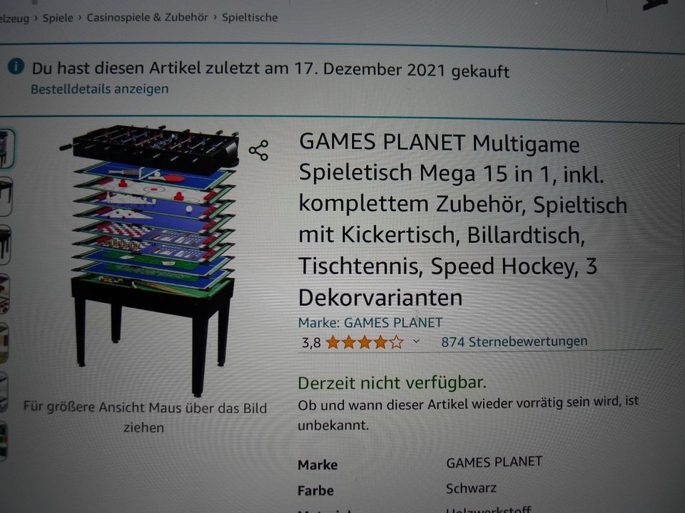 GAMES PLANET Multigame Spieletisch in Oberkirch