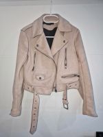 Jacke in Wildleder im Bikerstil in rose/ lachsfarben Nordrhein-Westfalen - Altena Vorschau