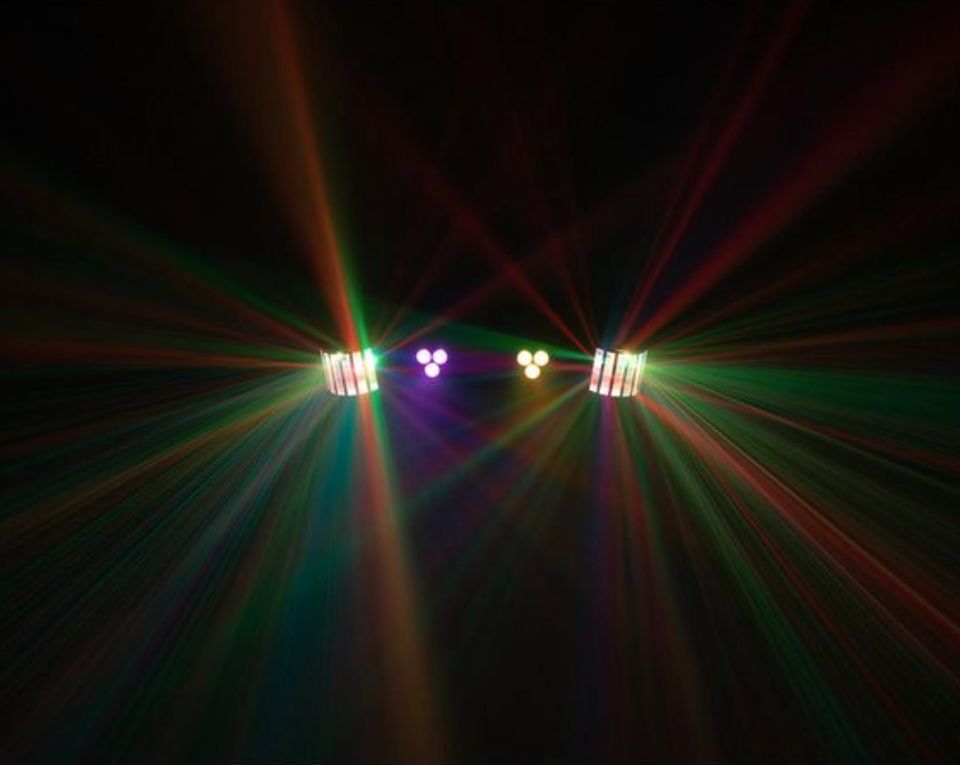 Lichtbar mit Derby und Laser Verleih | Mieten Lichttechnik Mieten Lichteffekt / Discolicht Partylicht / Derby / Strobo, Nebelmaschinen, UV-Licht, LED Floorspots, LED Fluter, Lichtbars Ape in Berlin