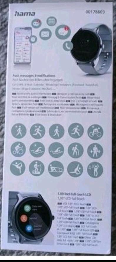 Hama 4910 UVP 59€ Smartwatch Fitness Uhr Sport Jogging in Herford
