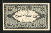 Notgeld Zeven 1920, 50 Pfennig, Kirche, Sonnenaufgang über einer Niedersachsen - Zeven Vorschau