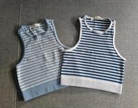 ♡ 2er Set Top Shirt cropped gestreift blau/weiß♡ Baden-Württemberg - Ettlingen Vorschau