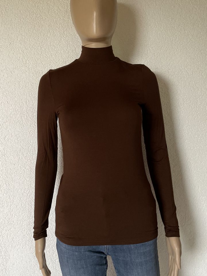 Hallhuber Rollkragenpullover braun | Größe XS 34 | NEU in Waltenhofen