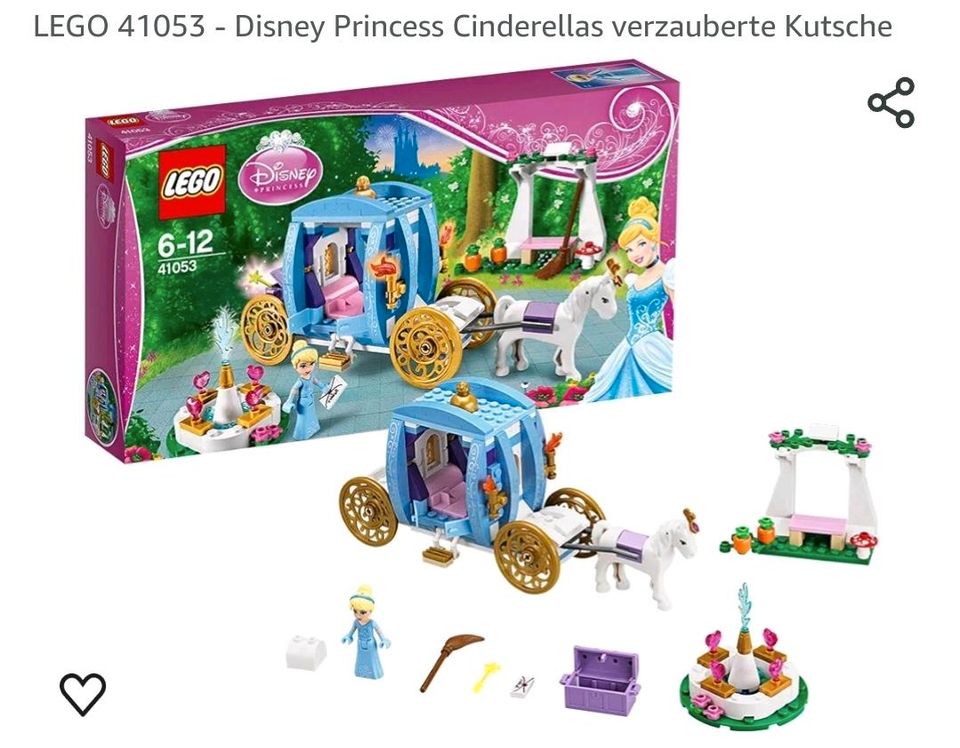 Lego Disney Cinderellas Kutsche 41053 in Waldmünchen