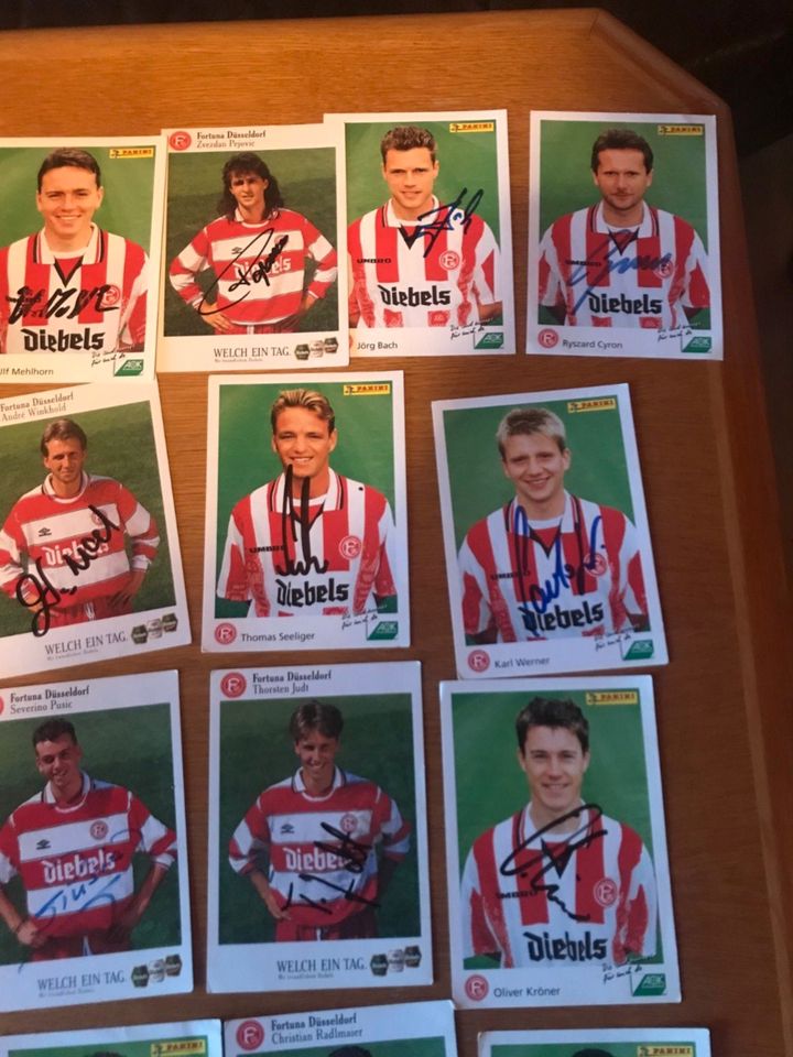 Panini Fortuna Düsseldorf orig. Autogramme Fußball Bundesliga 90e in Schwerte