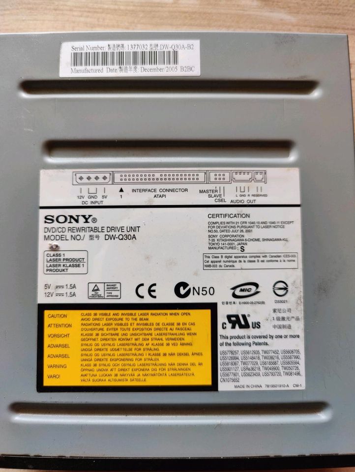 Sony DW-Q30A IDE DVD-RW Brenner in Trittenheim