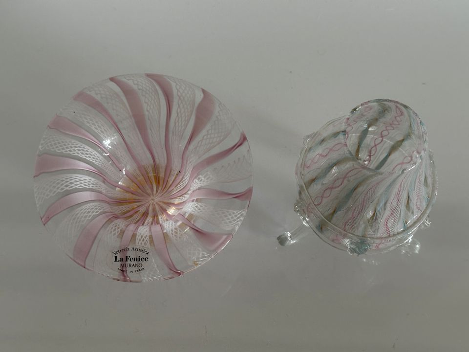 Murano Glas La Fenice kleine Glasschale und Vase in Göttingen