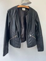 Lederimitat-Jacke, kurz, schwarz, Biker-Stil, Gr. 40 Baden-Württemberg - Blaustein Vorschau