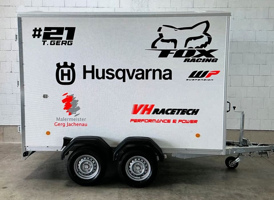 Renntransporter Beschriftung Motocross Rennkart Motorsport in Inzigkofen