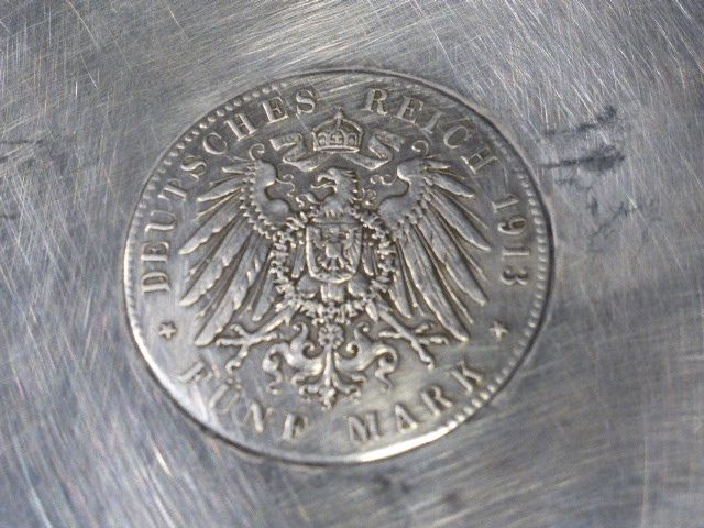 Verkaufe 925 Silberschale 5 Mark in 900 HH 1913 in Großsolt