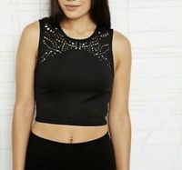 Crop top sparkle & fade urban outfitters Gr. S schwarz laser cut Berlin - Schöneberg Vorschau