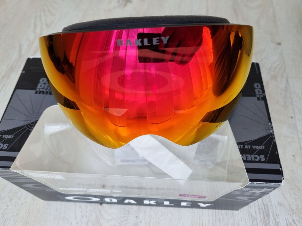 Skibrille Oakley Flight Deck XM mattschwarz mit Glas Prizm Torch in Dortmund