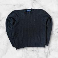 Ralph Lauren Pullover Sweater mit Zopfmuster Schwarz Wolle Wiesbaden - Delkenheim Vorschau
