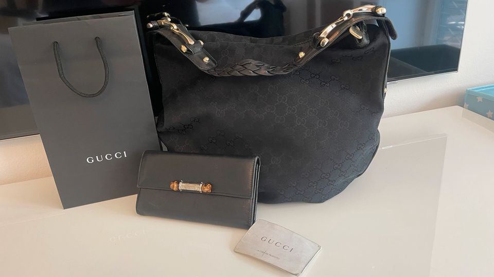 Original Gucci  Hobo Sattle Bamboo Bag schwarz mit Rechnung in Saarbrücken