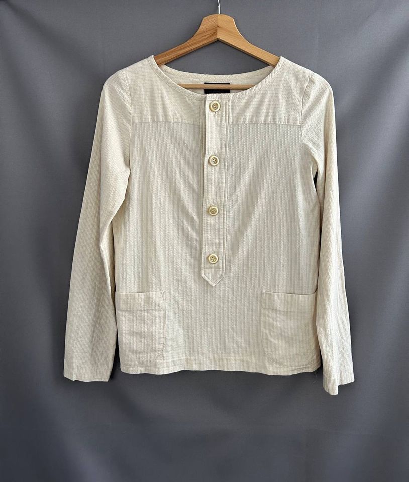 A.P.C. beige textured stripe blouse Bluse mit Streifen APC in Löcknitz