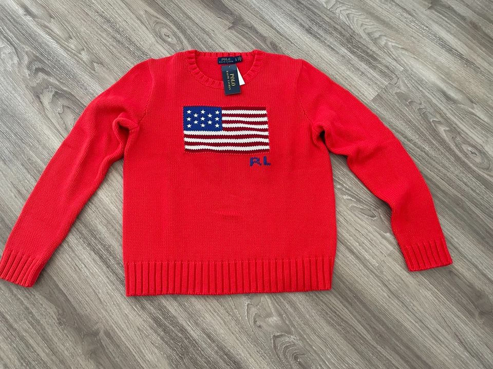 Polo Ralph Lauren Pullover mit Flagge in Ilvesheim