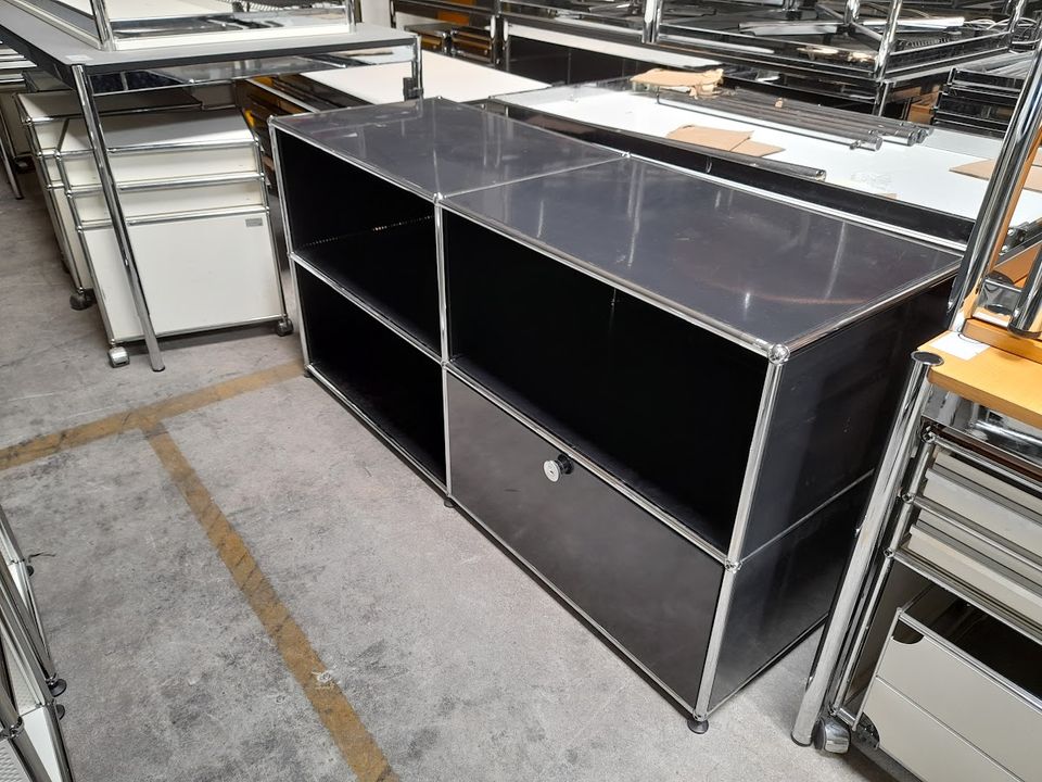 USM Haller Sideboard schwarz, 1x Klappe, T: 53 cm in Frankfurt am Main