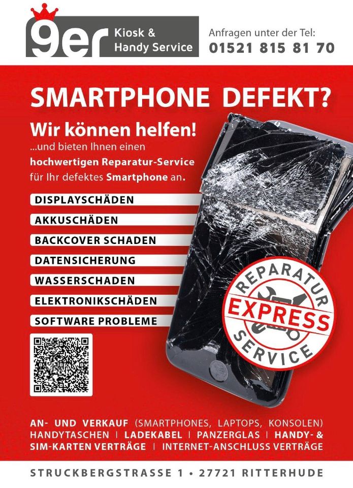 ❌iPhone Samsung EXPRESS HANDY REPARATUR ❌HIER❌ in Ritterhude