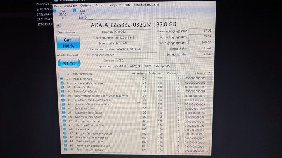 SSD 6x 30 GB Adata in Zella-Mehlis